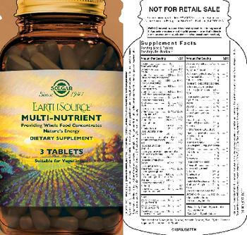 Solgar Earth Source Multi-Nutrient - supplement