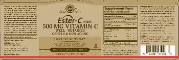 Solgar Ester-C plus 500 mg Vitamin C - supplement