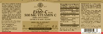 Solgar Ester-C plus 500 mg Vitamin C - supplement