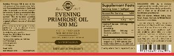 Solgar Evening Primrose Oil 500 mg - supplement