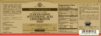 Solgar Extra Strength Glucosamine Hyaluronic Acid Chondroitin MSM Shellfish-Free - supplement