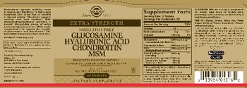 Solgar Extra Strength Glucosamine Hyaluronic Acid Chondroitin MSM Shellfish-Free - supplement