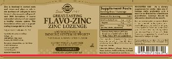 Solgar Flavo-Zinc Zinc Lonzenge Natural Lemon Lime Flavor - supplement