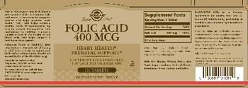Solgar Folic Acid 400 mcg - supplement