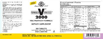 Solgar Formula VM-2000 - supplement