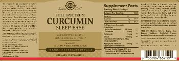 Solgar Full Spectrum Curcumin Sleep Ease - supplement