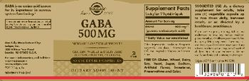 Solgar GABA 500 mg - supplement