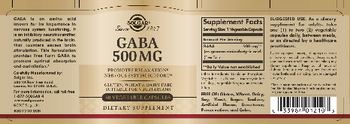 Solgar GABA 500 mg - supplement