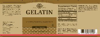 Solgar Gelatin - supplement