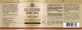 Solgar Glycine 500 mg - supplement