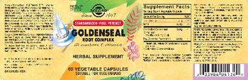 Solgar Goldenseal Root Complex - herbal supplement