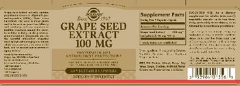 Solgar Grape Seed Extract 100 mg - supplement