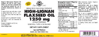 Solgar High-Lignan Flaxseed Oil 1250 mg - supplement
