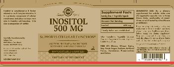 Solgar Inositol 500 mg - supplement