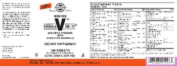 Solgar Iron-Free Formula VM-75 - supplement