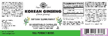 Solgar Korean Ginseng - supplement