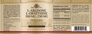 Solgar L-Arginine L-Ornithine 500 mg/250 mg - supplement