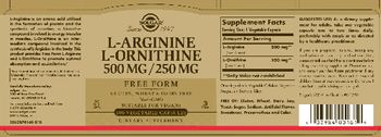 Solgar L-Arginine L-Ornithine 500 mg/250 mg - supplement