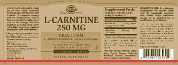 Solgar L-Carnitine 250 mg - supplement