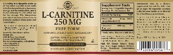 Solgar L-Carnitine 250 mg - supplement