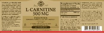 Solgar L-Carnitine 500 mg - supplement
