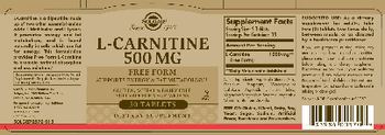 Solgar L-Carnitine 500 mg - supplement