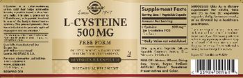 Solgar L-Cysteine 500 mg - supplement