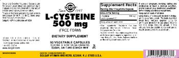 Solgar L-Cysteine 500 mg - supplement