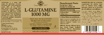 Solgar L-Glutamine 1000 mg - supplement