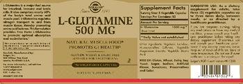 Solgar L-Glutamine 500 mg - supplement