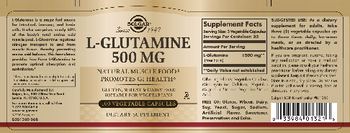 Solgar L-Glutamine 500 mg - supplement