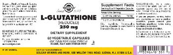 Solgar L-Glutathione 250 mg (Reduced) - supplement