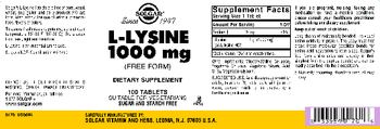 Solgar L-Lysine 1000 mg - supplement