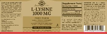 Solgar L-Lysine 1000 mg - supplement