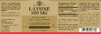 Solgar L-Lysine 500 mg - supplement