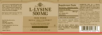 Solgar L-Lysine 500 mg - supplement