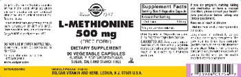 Solgar L-Methionine 500 mg - supplement