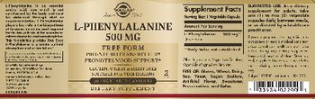 Solgar L-Phenylalanine 500 mg - supplement