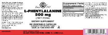 Solgar L-Phenylalanine 500 mg - supplement