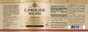 Solgar L-Proline 500 mg - supplement
