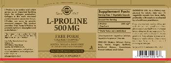 Solgar L-Proline 500 mg - supplement