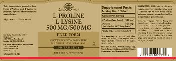 Solgar L-Proline L-Lysine 500 mg/500 mg - supplement