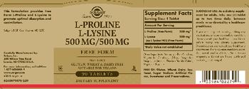 Solgar L-Proline L-Lysine 500 mg/500 mg - supplement