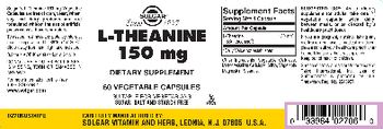 Solgar L-Theanine 150 mg - supplement