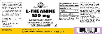 Solgar L-Theanine 150 mg - supplement