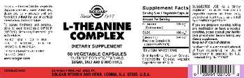 Solgar L-Theanine Complex - supplement