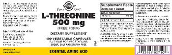 Solgar L-Threonine 500 mg - supplement