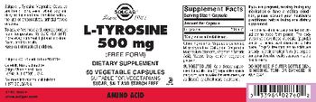 Solgar L-Tyrosine 500 mg - supplement