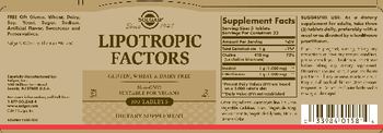 Solgar Lipotropic Factors - supplement