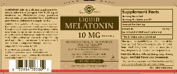 Solgar Liquid Melatonin 10 mg Natural Black Cherry Flavor - supplement
